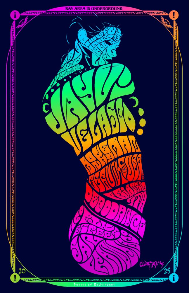 MonkeyMan flyer — Bay Area Is Underground with Jayvi Velasco